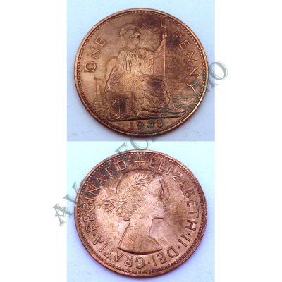 Moeda Inglaterra - Km0897 - One Penny - 1965