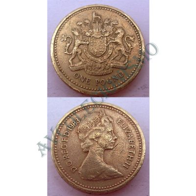 Moeda Inglaterra - Km0933 - One Pound - 1983