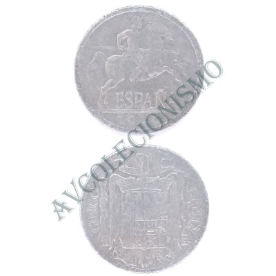 Moeda Espanha - KM0765 - 5 Centésimos - 1940