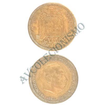 Moeda Espanha - KM0785 - 2 1/2 Pesetas - 1954