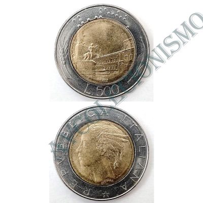 Moeda Itália - Km111 - 500 Liras - 1982