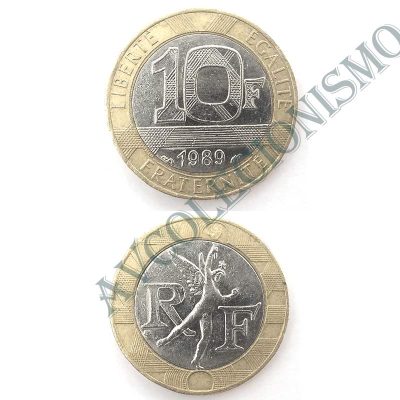 Moeda França - Km0964.1 - 10 Francos - 1989