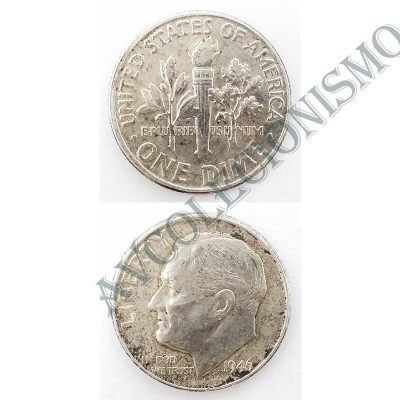 Moeda Estados Unidos da América - Km195 - Dime - 1947