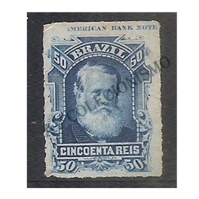 Selos Império - 39L - 50 Reis - Dom Pedro Il - Barba Branca - Percê - Legenda - 1877