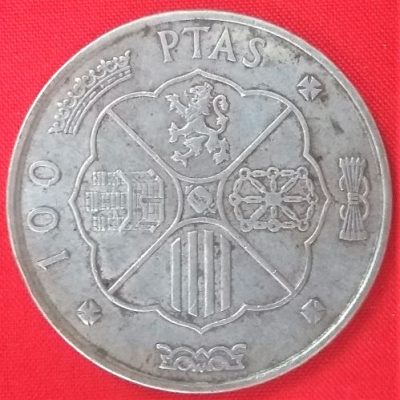 Moeda Espanha - Km0797 - 100 Pesetas - 1966 - Prata - 19,0 Gr - 34,00 mm - Excelente Peça