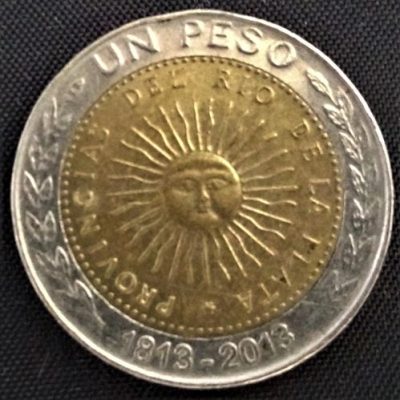 Moeda Argentina - Km112.1 - 1 Peso - 1994 - Bi Metálica - NI  - 23 mm - 6,35 Gr