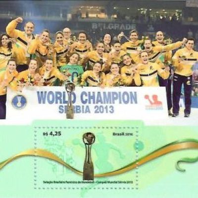 B191 - Seleção Brasileira Feminina de Handebol - Campeã Mundial - Sérvia 2013 - MINT