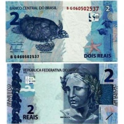 C333I  - Cédula Brasil - 2 Reais - Série - BG - 2014 - FE