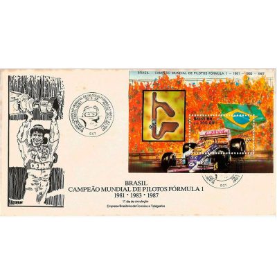 FDC442 - Piquet - Campeão Mundial de Pilotos de Fórmula 1 - 1988