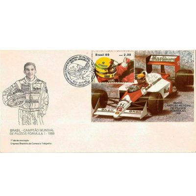 FDC465 - Ayrton Senna - Campeão Mundial de Pilotos Fórmula 1 - 1989
