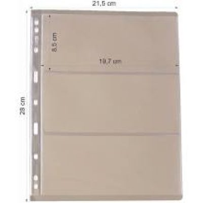 Folhas para 3 Cédulas - ACETATO - Furos Universais - 32Cm x24 Cm