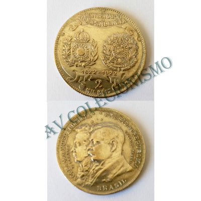 MPR 709A - Moeda 2000 réis - Prata - 1º Centenário da Independência do Brasil -1922 - SOB