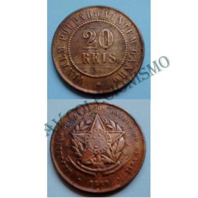 MBZ 798 - Moeda 20 Réis - Bronze - 1889 - SOB