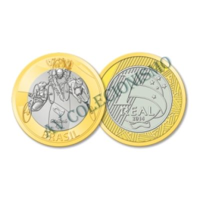 MRS 594 - Moeda 1 Real - Jogos Olímpicos - Rio2016 - Para triatlo - 2014