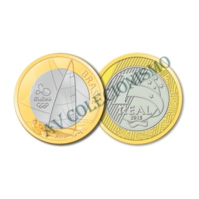 MRS 596 - Moeda 1 Real - Jogos Olímpicos - Rio2016 - Iatismo/Vela - 2015 - FC