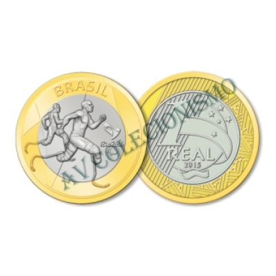 MRS 601 - Moeda 1 Real - Jogos Olímpicos - Rio2016 - Atletismo-Paralimpico - 2015 - FC