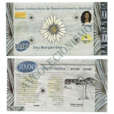 MSB015 - Moeda Social - Margarida - C$ 10,00 - B. Maringá - PB - FE
