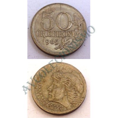 MVM 286 - Moeda 50 Cruzeiros - Cupro-Niquel - 1965 - SOB