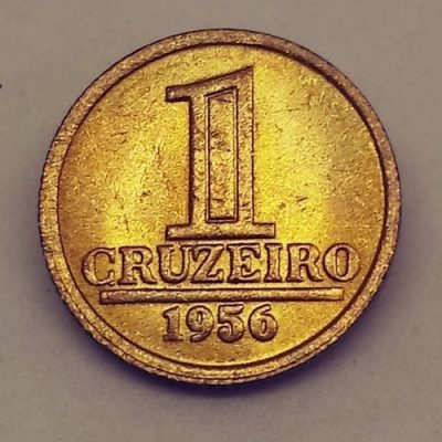 MVM 255 - Moeda 1 Cruzeiro - Bronze-Alumínio - 1956 - SOB