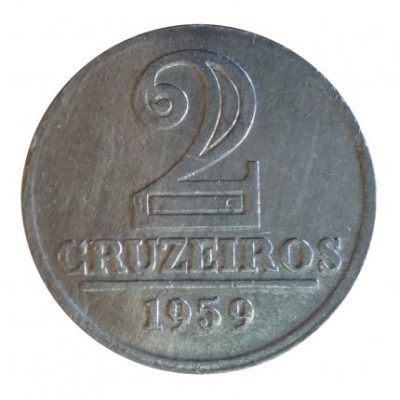MVM 281 - Moeda 2 cruzeiros - Alumínio - 1959 - SOB