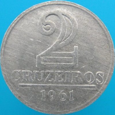 MVM 283 - Moeda 2 cruzeiros - Alumínio - 1961 - SOB