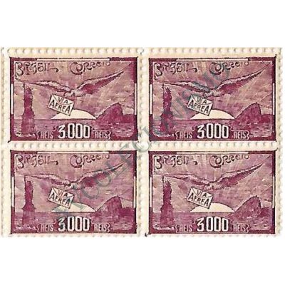 QA0036 - 3000 réis, filigrana "O" - Inauguração da mala brasileira - NYRBA - 1930 - MINT