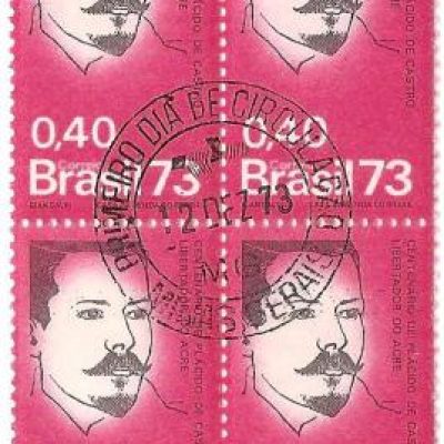 QC0824 - Centenário do nascimento de Plácido de Castro, O Libertador do Acre - 1973 - MINT