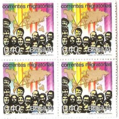 QC0841 - Formação da Etnia Brasileira - Correntes Migratórias - 1974 - MINT