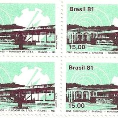 QC1238MINT - Centenário Nascimento Theodomiro Carneiro Santiago - Escola Federal de Engenharia - Itajubá - 1981 - MINT