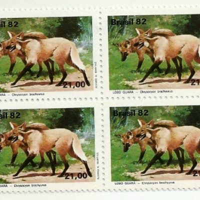 QC1262MINT - Fauna Brasileira - Lobos Guará - 1982 - MINT
