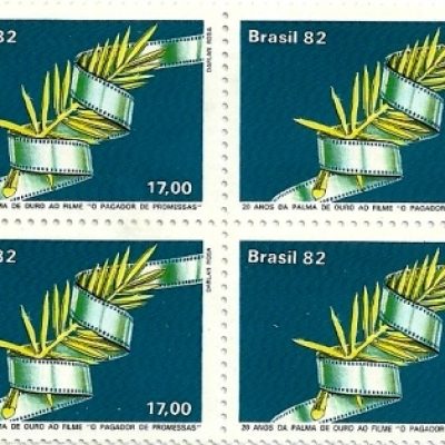 QC1264MINT - 20 Anos da Palma de Ouro ao Filme " o Pagador de Promessa"  - 1982 - MINT