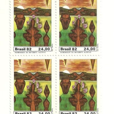 QC1300MINT - Homenagem ao Deficiente Auditivo - Óleo sem Madeira   - 1982 - MINT
