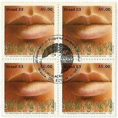 QC1355CBC - 20º Aniversário do Programa Alimentar Mundial - Recursos Haliéuticos - Boca e Trigo - 1983 - CBC