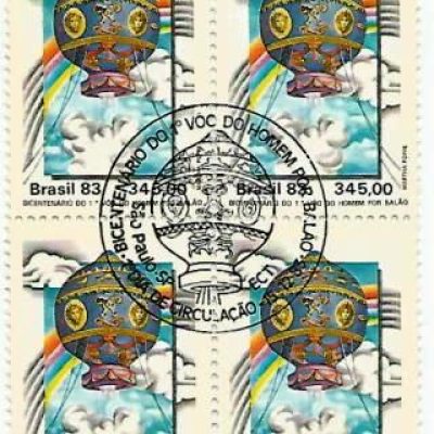 QC1370CBC - Bicentenário do 1º Voo do Homem por Balão - Irmãos Montgolfier - França - 1983 - CBC