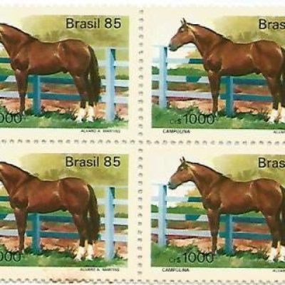 QC1444MINT - Cavalos de Raças Brasileiras - 1985 - MINT