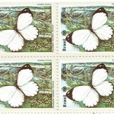 QC1513MINT - PRESERVAÇÃO DA FAUNA BRASILEIRA- BORBOLETAS - 1986 - MINT