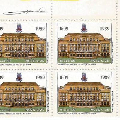QC1619MINT - 380 ANOS DO TRIBUNAL DE JUSTIÇA DA BAHIA - 1989 - MINT