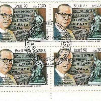QC1673CBC - CENTENÁRIO DO NASCIMENTO DE LINDOLFO COLLOR, POLÍTICO E JORNALISTA (1890-1942) - 1990 - CBC