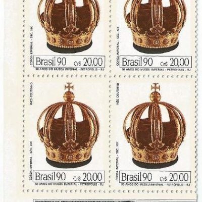 QC1683MINT - MUSEUS BRASILEIROS MUSEU IMPERIAL E DAS MISSÕES 50 ANOS - 1990 - MINT