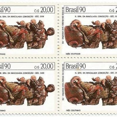 QC1684MINT - MUSEUS BRASILEIROS MUSEU IMPERIAL E DAS MISSÕES 50 ANOS - 1990 - MINT