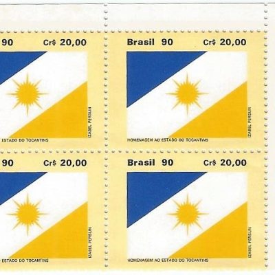 QC1685MINT - BANDEIRAS DOS ESTADOS - VI ESTADO DO TOCANTINS - 1990 - MINT