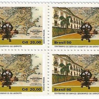 QC1686MINT - CENTENÁRIO DO SERVIÇO GEOGRÁFICO DO EXÉRCITO - 1990 - MINT