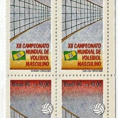 QC1692MINT - XII CAMPEONATO MUNDIAL DE VOLEIBOL MASCULINO BRASIL (18 a 28-10-90) - 1990 - MINT