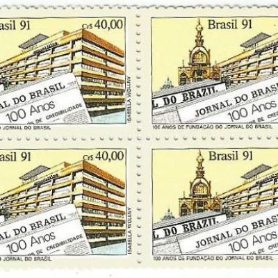 QC1733MINT - 100 ANOS DO JORNAL DO BRASIL - 1991 - MINT