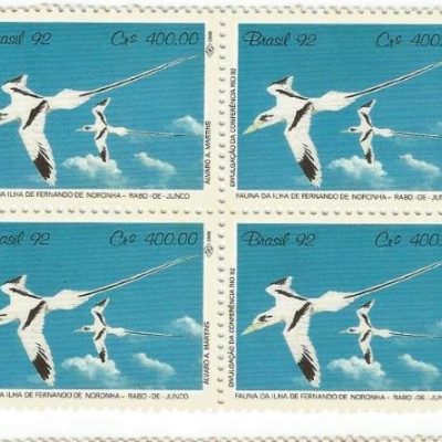 QC1776MINT - DIVULGAÇÃO DA CONFERÊNCIA RIO 92 FAUNA DA ILHA DE FERNANDO DE NORONHA - 1992 - MINT
