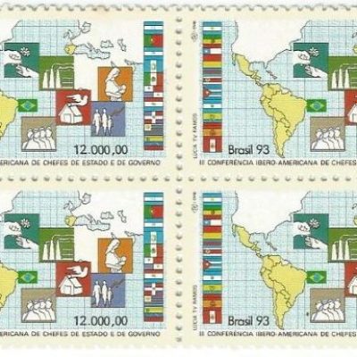 QC1842MINT - III CONFERÊNCIA IBERO-AMERICANA DE CHEFES DE ESTADO E DE GOVERNO, 13 a 16/7 - SALVADOR/BA - 1993 - MINT