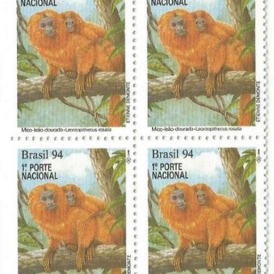 QC1896MINT - PRESERVAÇÃO DA FAUNA MACACOS - 1994 - MINT
