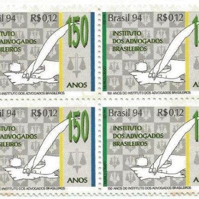 QC1910MINT - 150 ANOS DO INSTITUTO DOS ADVOGADOS BRASILEIROS - 1994 - MINT