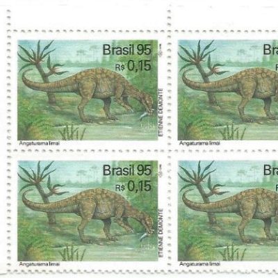 QC1951MINT - DINOSSAUROS - ANGATURAMA LIMAI E TITANOSAURUS SP - 1995 - MINT