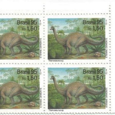 QC1952MINT - DINOSSAUROS - ANGATURAMA LIMAI E TITANOSAURUS SP - 1995 - MINT